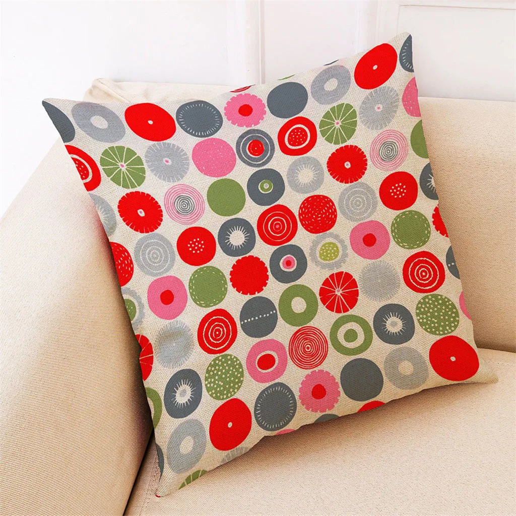 Наволочка с рисунком линий удобная льняная наволочка толстая для здоровья C 9 2 |