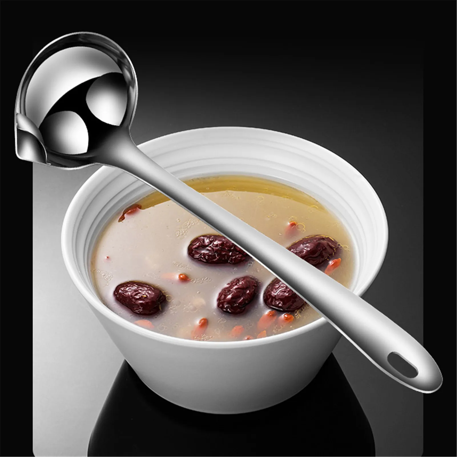 Ложка из нержавеющей стали 304 фильтр Cocina смазка половник-дуршлаг Разделение