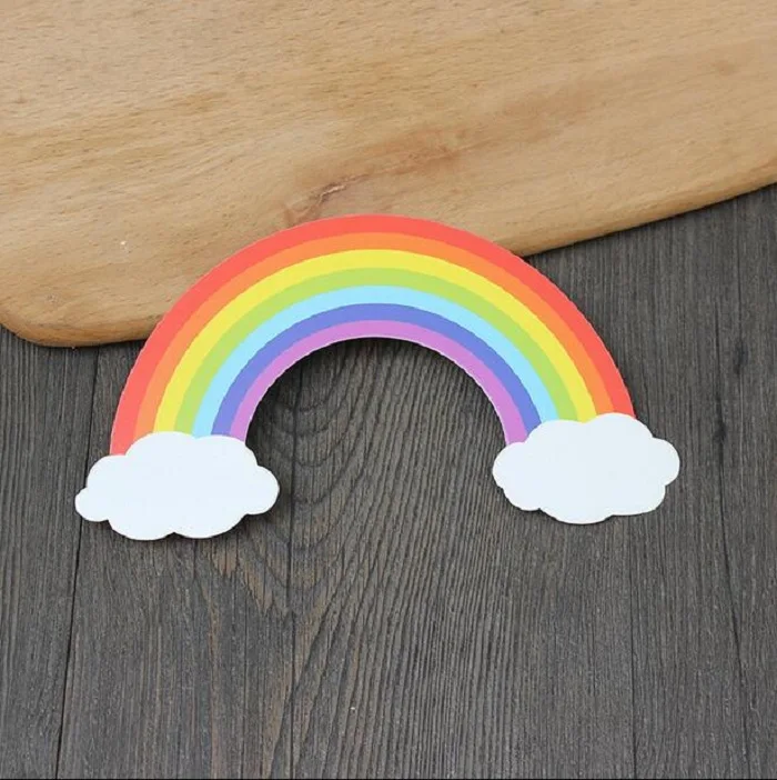 Бумажный баннер для выпечки тортов цветная Радуга обертки капкейков чашка