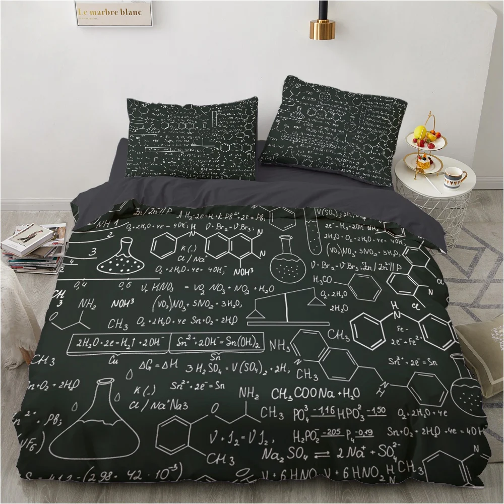 

3D Printed Bedding Sets luxury Chemical Formula Roclet Astronaut Single Queen Double Full King Twin Bed For Home Duvet Cover