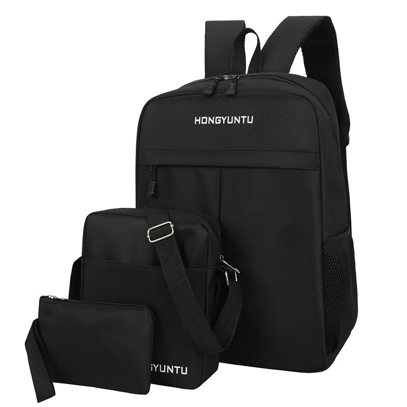 Комплект из 3 предметов, рюкзак для ноутбука, сумки для старших классов для мальчиков и девочек-подростков, сумка на плечо для путешествий дл...
