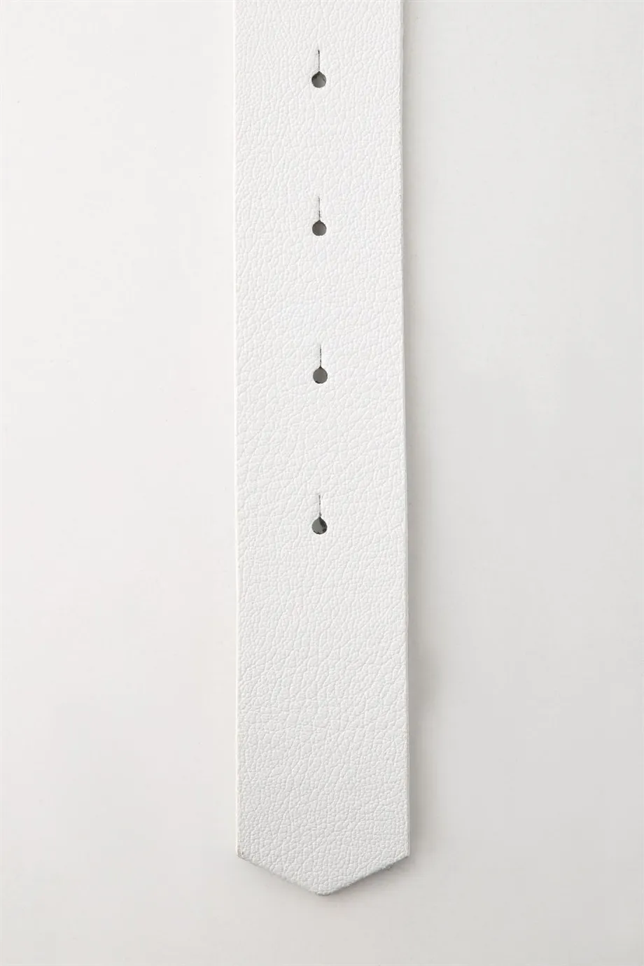 

Women's White Faux Leather Belt