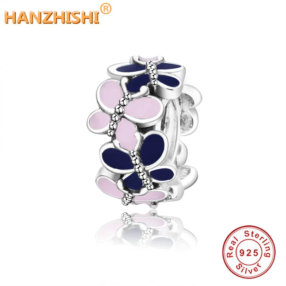 Wholesale Price New Butterfly Surrounded by Small Strings Separated Beads S925 Silver Accessories Fits Charm Bracelets DIY Gift | Украшения