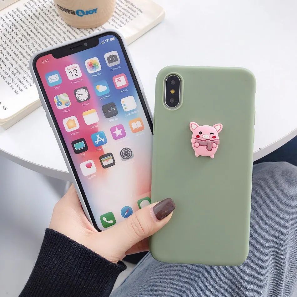 Для OPPO A5 A8 A9 2020 A7 A91 F11 F9 F7 A31 Reno 3 Pro чехол милый мультяшный Лебедь носорог Ежик