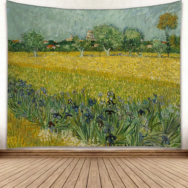 

Star Moon Night Van Gogh Painting Printed Living Room Decoration Wall Hanging Tapestry Yoga Mat Rug Home Decor Art 230X180cm