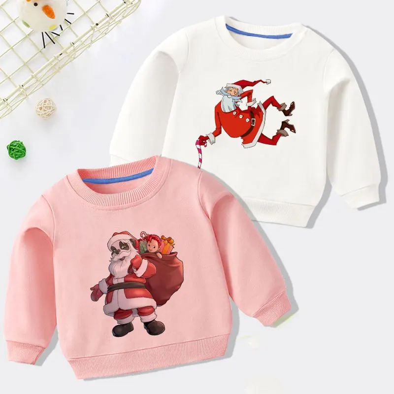

24M 3T 4T 5T 6T 7T Toddler Shirt Christmas Santa Claus Spoof Cartoon Girls Boys Tshirt Girl T Shirt Children Clothes Cool Tops