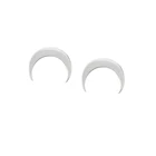 Mavis Hare нержавеющая сталь изысканные серьги в виде Луны, полукруглая Подвеска Серьги гвоздики в качестве модных леди лучший подарок