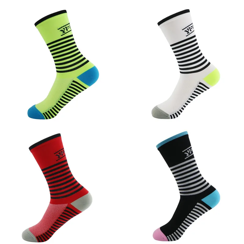 

2 Pairs Fashion Printed Compression Socks Towel Bottom Non Slip Socks