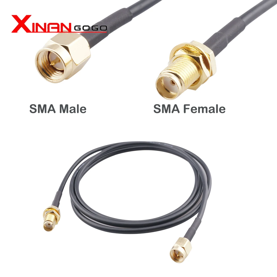 Кабель-Удлинитель SMA типа папа-мама для антенны WIFI RF соединитель RG174 кабель -