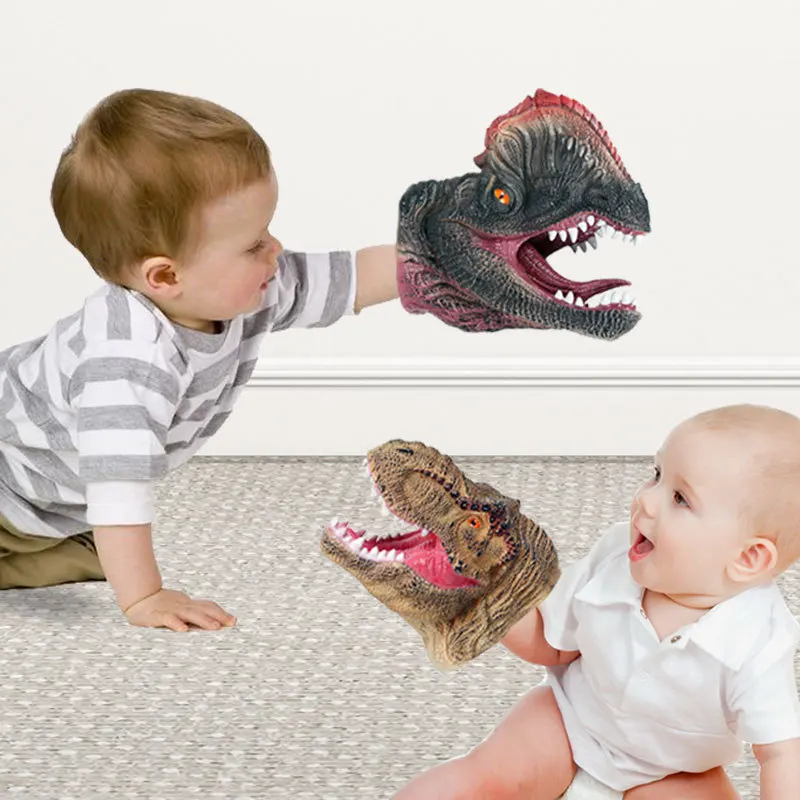 Реалистичная кукла-Динозавр для рассказов Нетоксичная мягкая резиновая голова