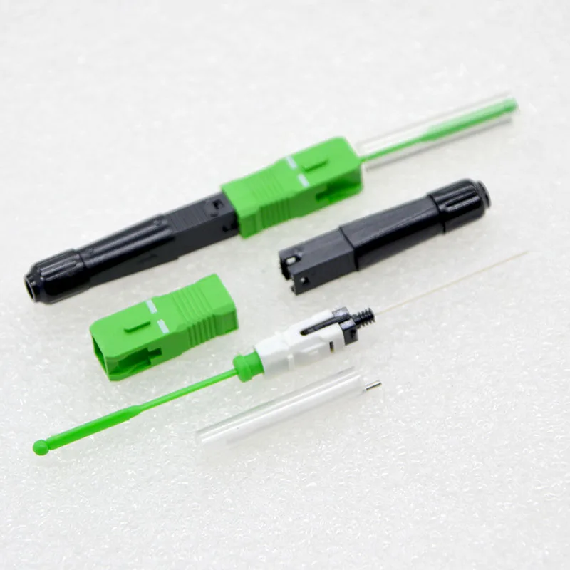 100 шт. Новый SC APC Волоконно оптический Быстрый разъем FTTH телекоммуникационный