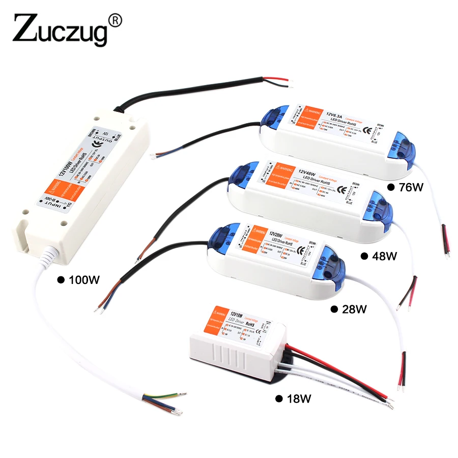 

12V Transformers 18W 28W 36W 48W 72W 100W Power Transformer 12 V High Quality LED Driver for LED Strip 12V Switching Transformer