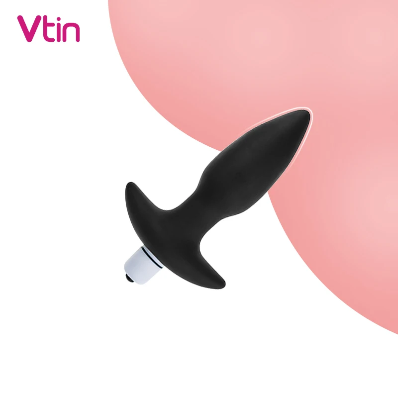 Анальная пробка массажер простаты для взрослых геев силиконовая Пуля Вибратор
