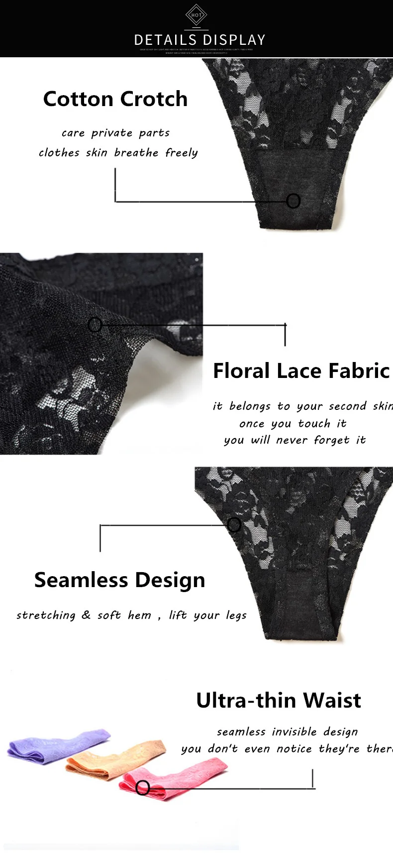 Новинка, хит, женское нижнее белье с низкой талией, стринги, прозрачное, сексуальное, кружевное, с цветочным рисунком, с вырезами, трусики, 9 видов цветов, для девушек, стринги, нижнее белье для женщин