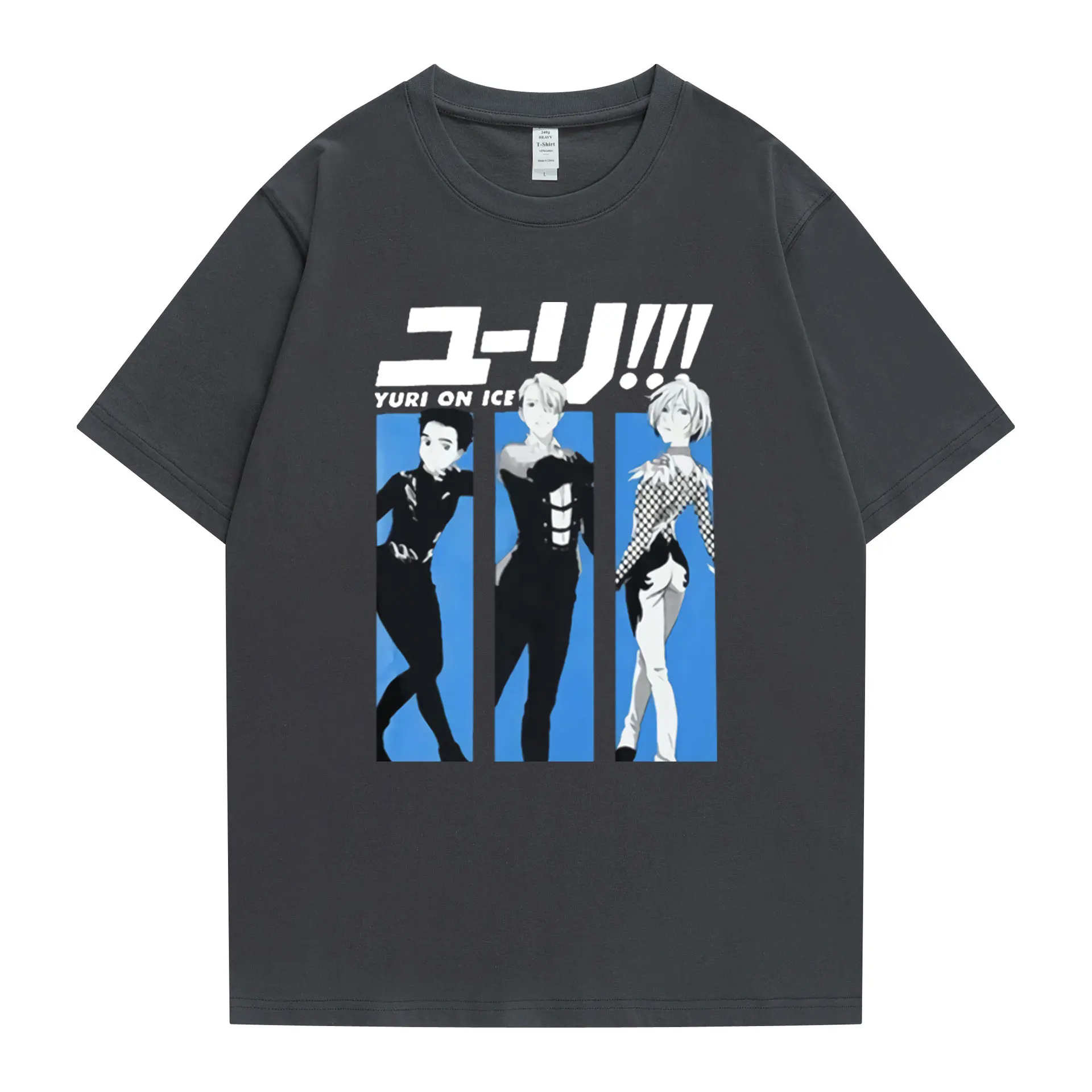 

Summer New Style Skaters Yuri on Ice Japan Anime Mens Tshirts Men Fashion Cotton T Shirt Tops Harajuku Breathable Loose T-shirts
