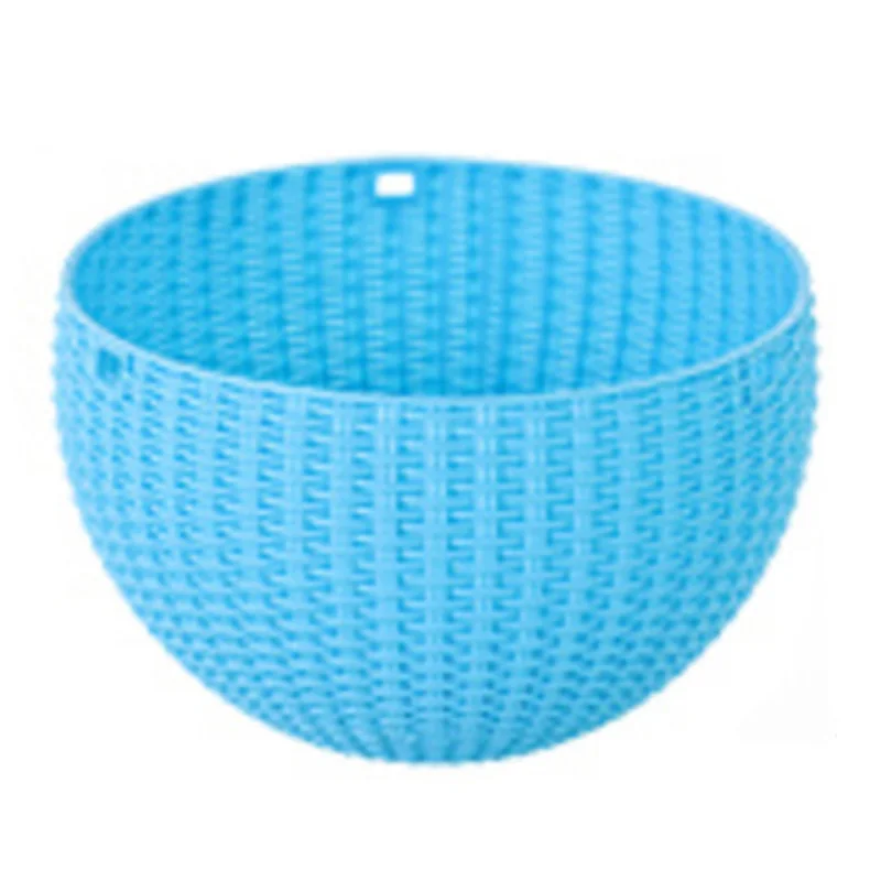 Sky blue Горячий дом висячая корзина ротанга пластиковый цветочный горшок Круглый Сад Висячие плантаторы для внутреннего и наружного K888 - Цвет: Sky blue