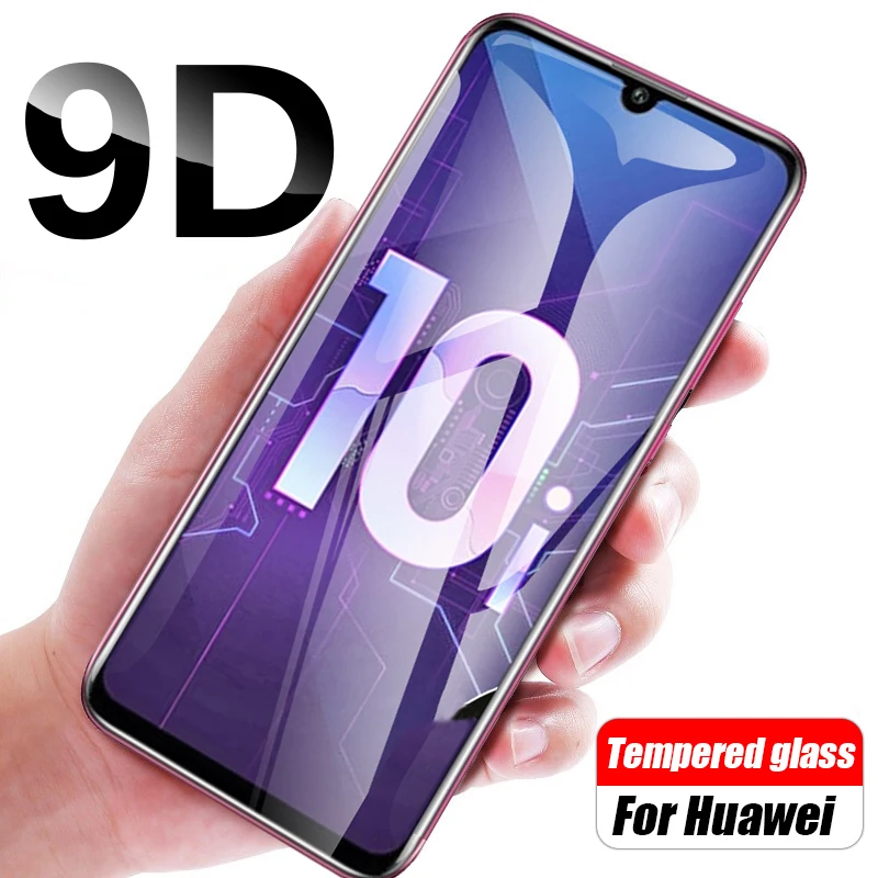 Защитное стекло 9D для Huawei P30 P30lite Y6 2019 закаленное на Honor 10 Lite 10i 20i 8a 8s Защитная