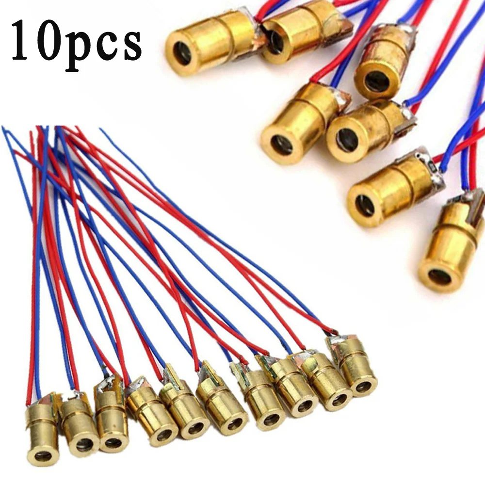 

650nm 5V 5mW Red Laser Dot Diode Module Continuous Output W/ Wire Parts Set Kit