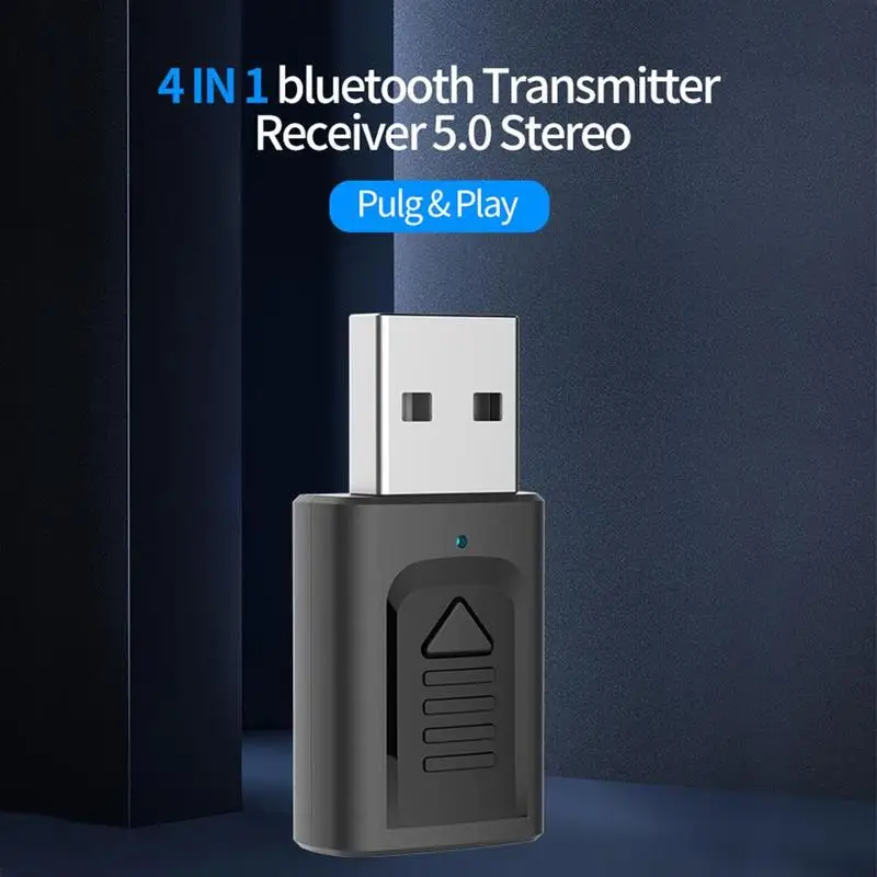Bluetooth 5 0 аудио передатчик приемник 4 в 1 USB Компьютер ТВ Музыка Аудио для ПК
