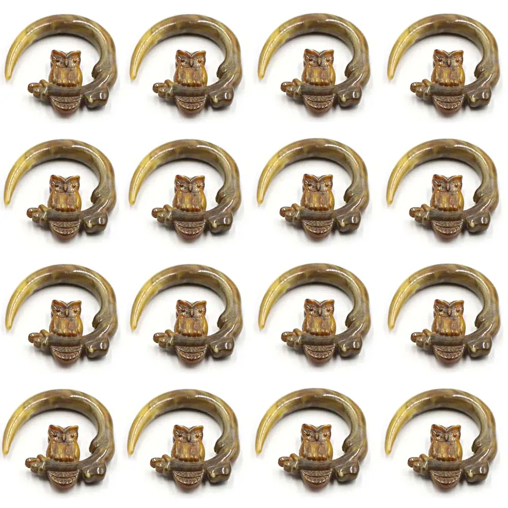 1 пара/лот акриловые Сова Форма беруши для тоннелей в ушах на теле измерительные