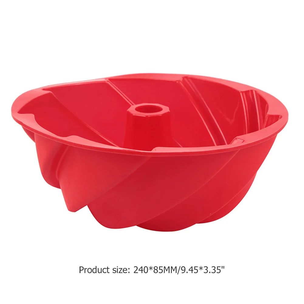 

Spiral Shape Silicone Bundt Cake Dessert Mold Pan 3D Fluted Bundt Cake Mould Form Bread Bakery DIY Baking Tools Bakeware