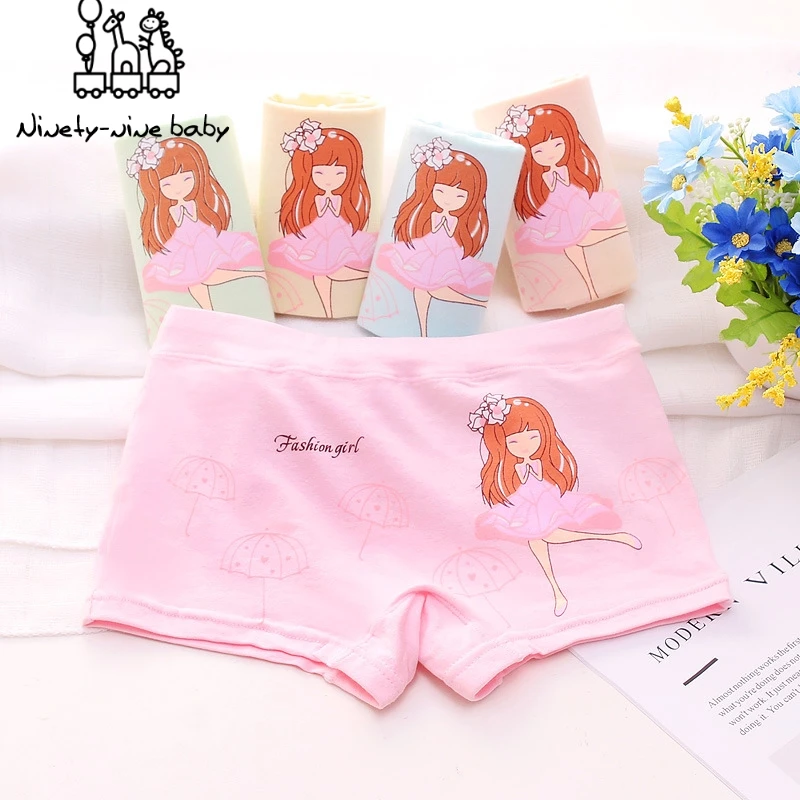 5 шт./Лот хлопковые трусы-боксеры для девочек | Детская одежда и обувь