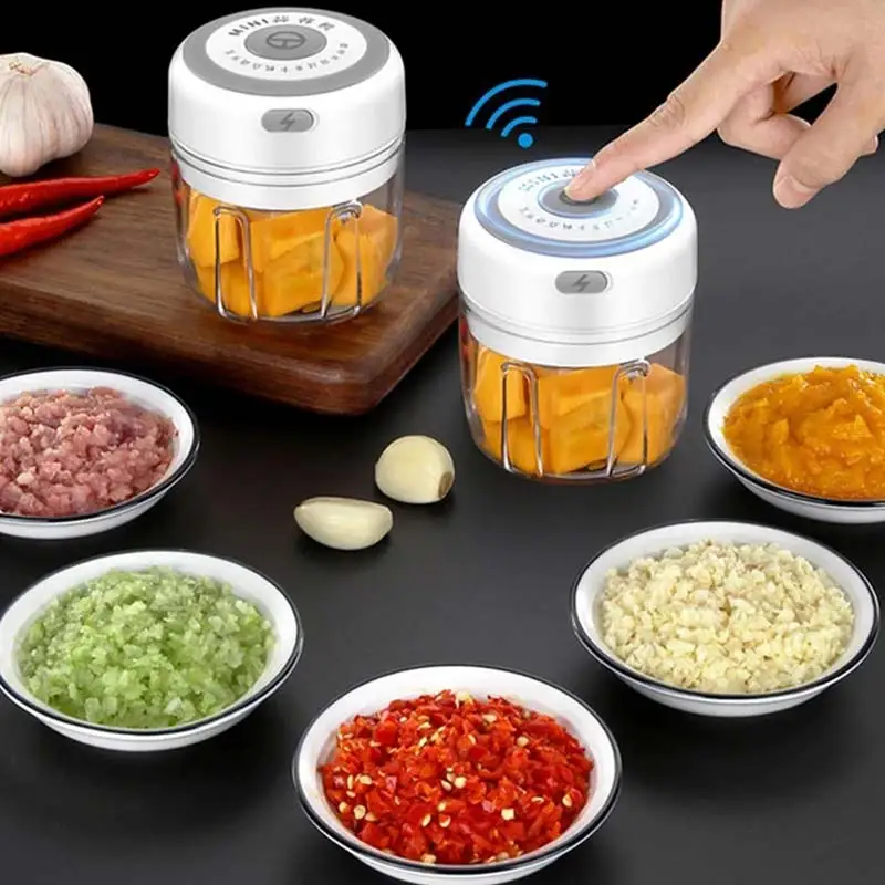 100/250ml Mini USB Беспроводной Электрический давилка чеснока Пресс Мясорубка овощ