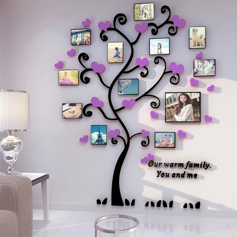 Акриловый 3d рамка Подвеска в виде генеалогического дерева по индивидуальному