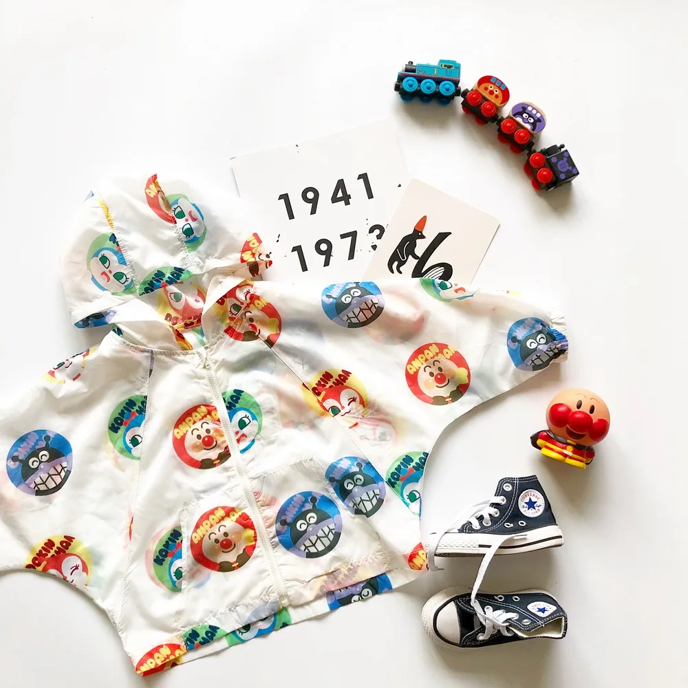 

Куртка Детская летняя на молнии, с капюшоном и длинным рукавом