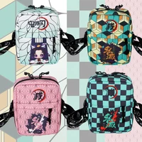 anime manga backpack nezuko tanjirou shoulder bag demon slayer kimetsu no yaiba cartoon kawaii student kids crossbody bag
