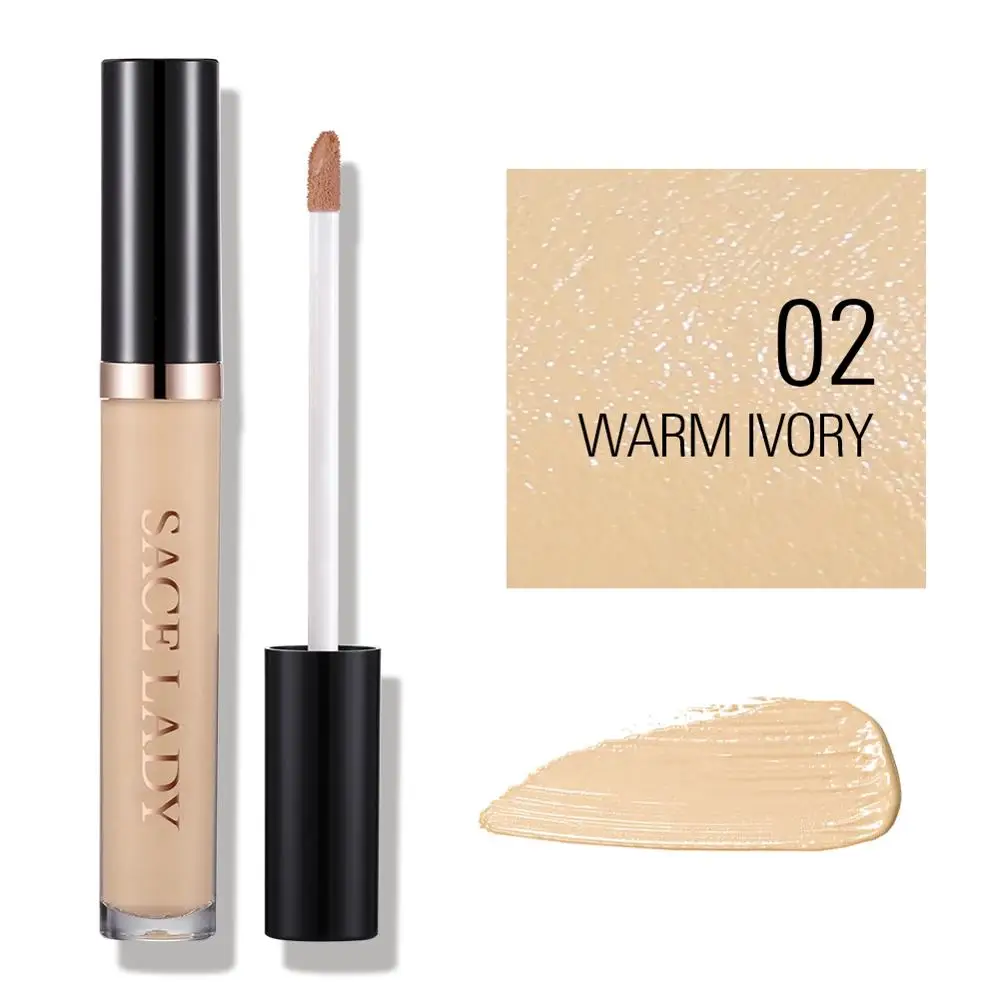 02 Warm Ivory SACE LADY Full Cover Pro консилер крем для макияжа лица корректор Жидкий Макияж база для глаз темные круги лица натуральная косметика - Цвет: 02 Warm Ivory
