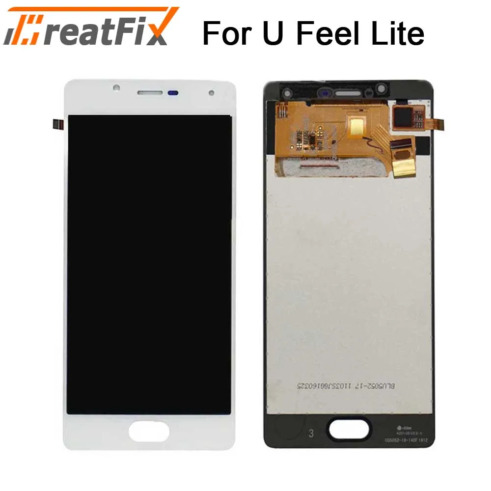 U Feel Lite White Протестированный сенсорный экран дигитайзер ЖК-дисплей для Wiko u feel Ufeel Lite ЖК-дисплей с сенсорным экраном в сборе ЖК-дисплей ufeel go u feel fab - Цвет: U Feel Lite White