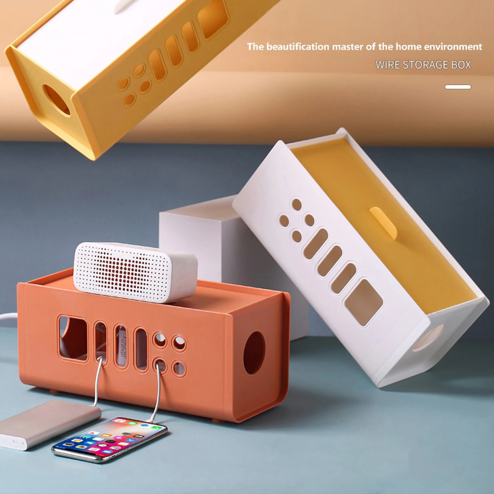 Коробка для хранения кабеля пластиковая коробка штепсельных проводов