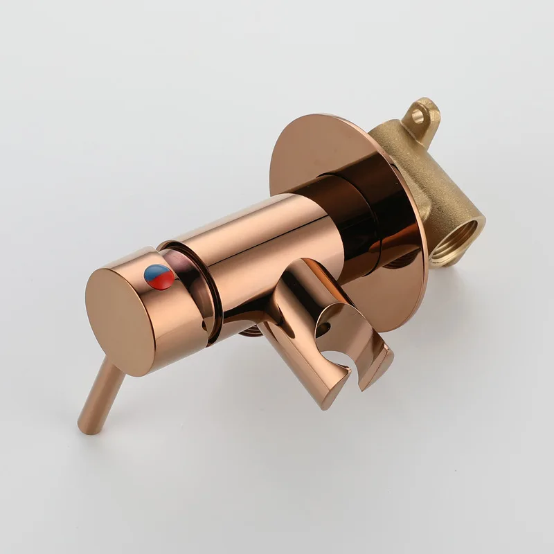 bathroom concealed hot and cold bidet spray set rose goldgoldchrome brass handheld sprayer toilet faucet free global shipping