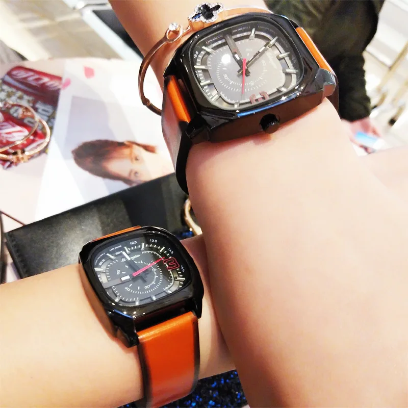 Модные часы для пары унисекс Светящиеся женские ремень ретро водонепроницаемые