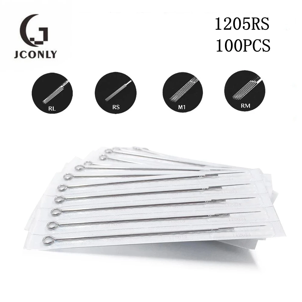 

100PCS Tattoo Needles Assorted 3RS 5RS 7RS Tattoo Needle for Tattoo Machine Needles Tattoo Tubes Tattoo Kits Tattoo Supplies
