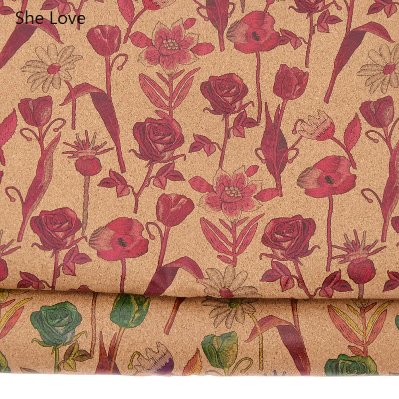 She Love 1Yard A4 Natural Soft Cork Leather Synthetic Fabric For Bows Craft Bag Shoes Clothing DIY Sewing Accessories | Дом и сад