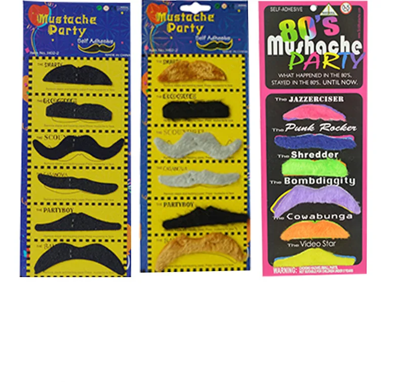 Хэллоуин мяч реквизит поддельная борода модель флис цвет шесть карт