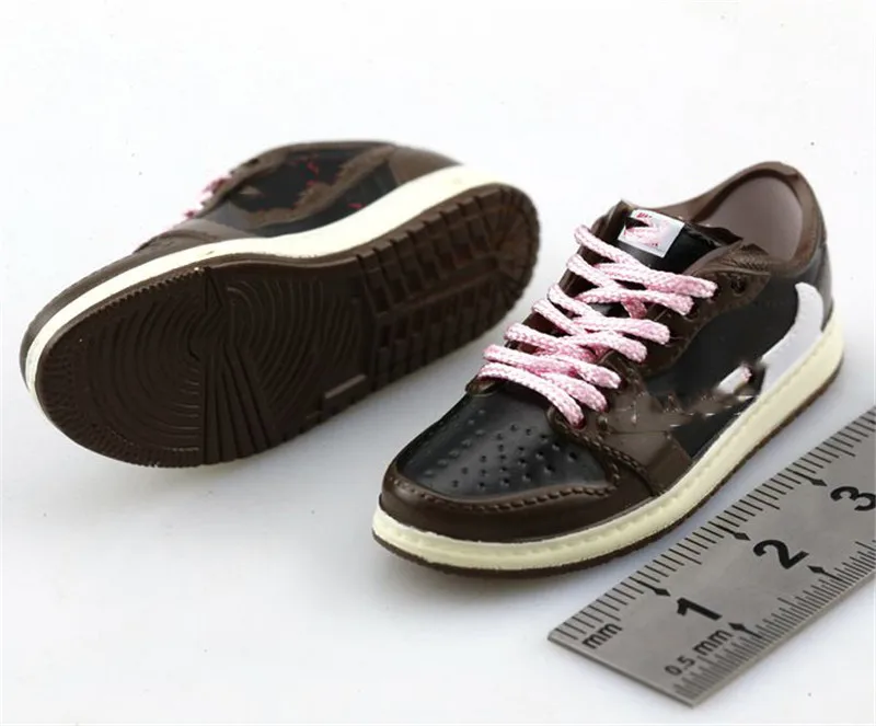 

1/6 scale Male Soldier black Business Casual Shoes with pink shoelace for 12 inches Soldier Action Figures