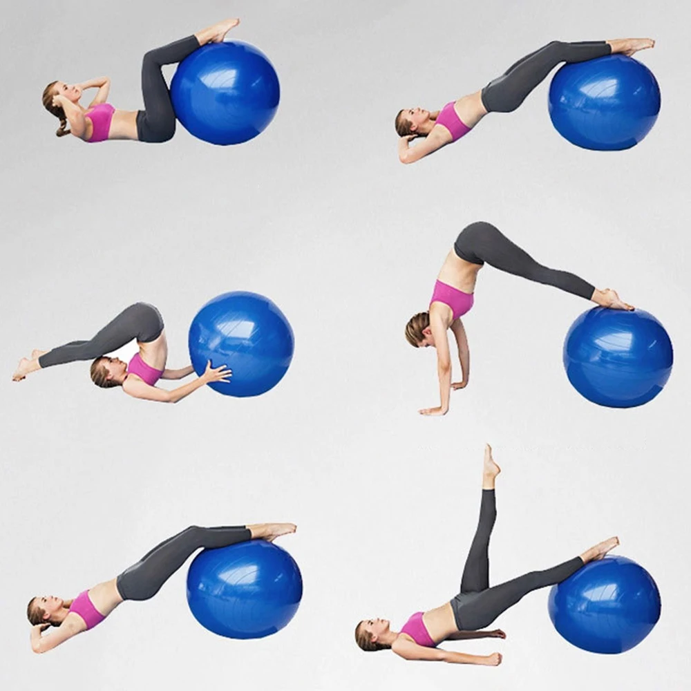 

75cm Yoga Ball Anti Burst Balance Workout StabilityMatte Exercise Ball with Air Pump Yoga Ball for Workout Fitness Training