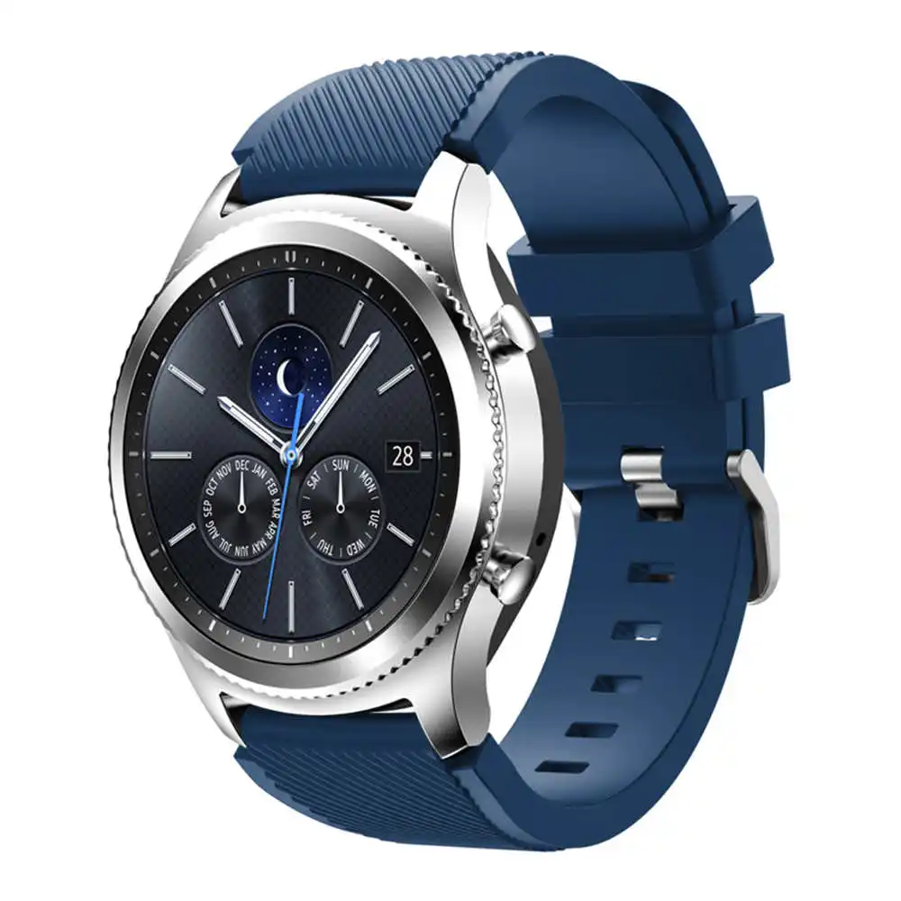 Ремешок силиконовый для смарт часов xiaomi huami Amazfit Stratos 2 2s сменный Браслет Samsung S3 Galaxy