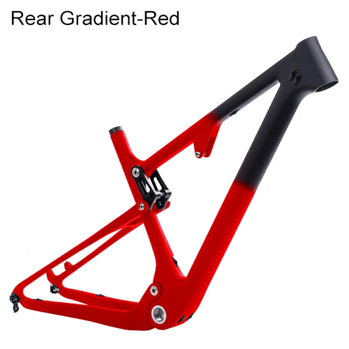 RG-Red Полная карбоновая подвеска велосипедная рама 29er MTB через ось 12 мм карбоновая подвеска BMX горные велосипеды горные велосипедные рамы - Цвет: RG-Red