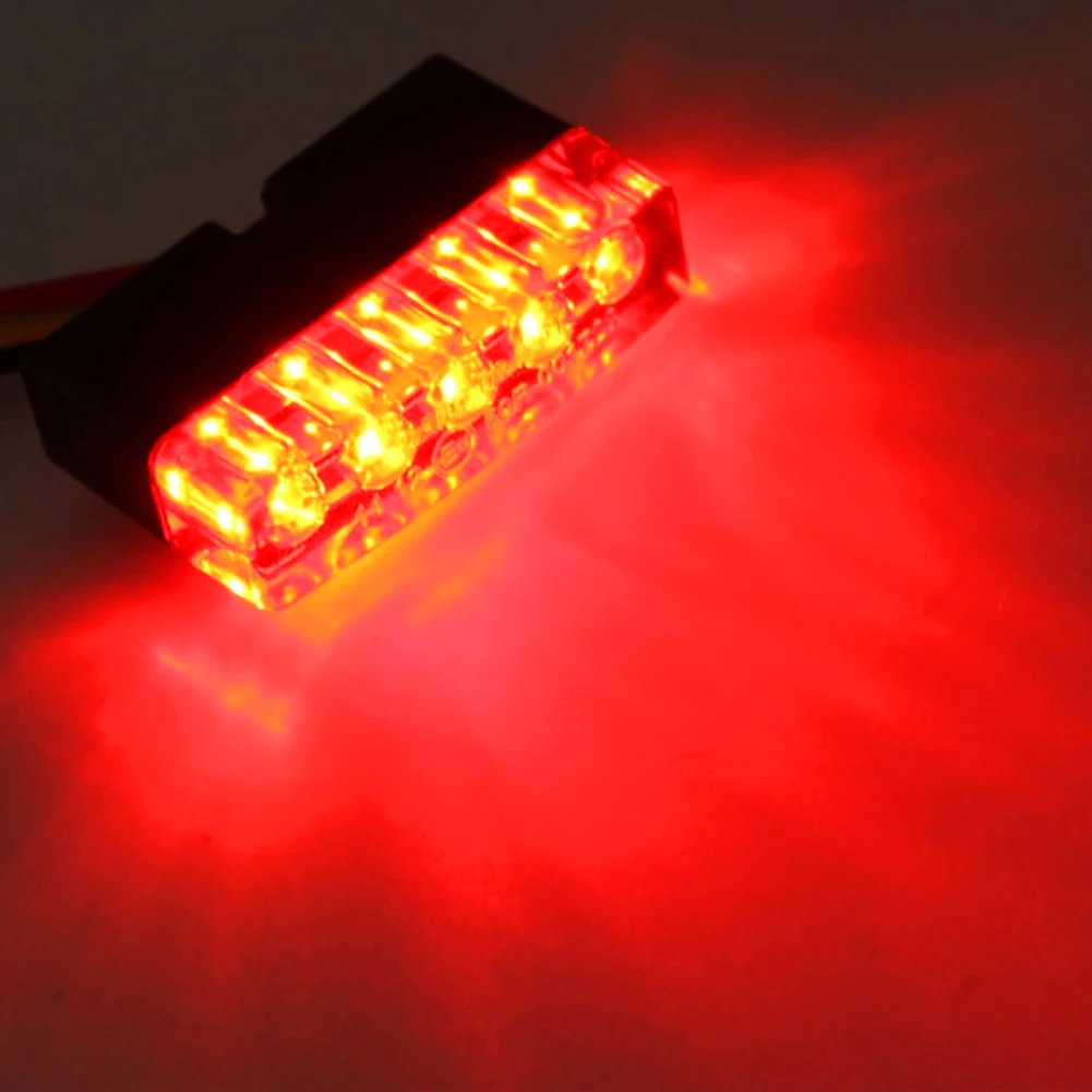

12V LED Motorcycle Rear Running Stop Brake Light Waterproof Super Bright Red License Plate Lamp For Motorbike ATV Bike