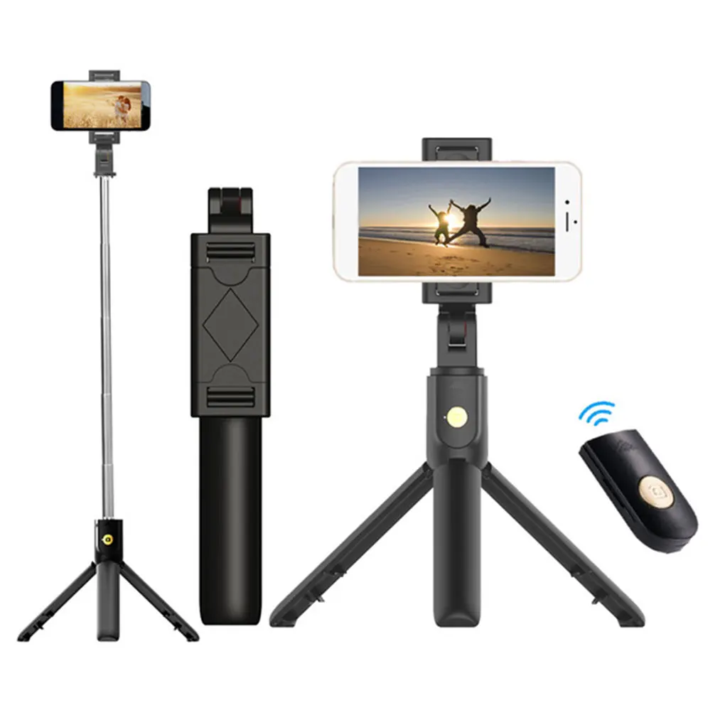 

Mobile Phone Holder Stand Tripod Camera with Wireless Bluetooth Remote Rod Selfie Stick Self-Timer Artifact Rod