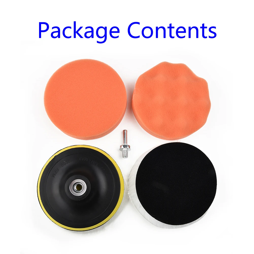 Оранжевая губчатая накладка набор для полировки колес адаптер беспроводная