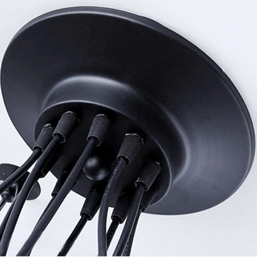 

E27 AC90-260V Retro C Chandelier Kitchen Living Room Spider Chandelier Office Bedroom Light Restaurant Decoration Celling Light