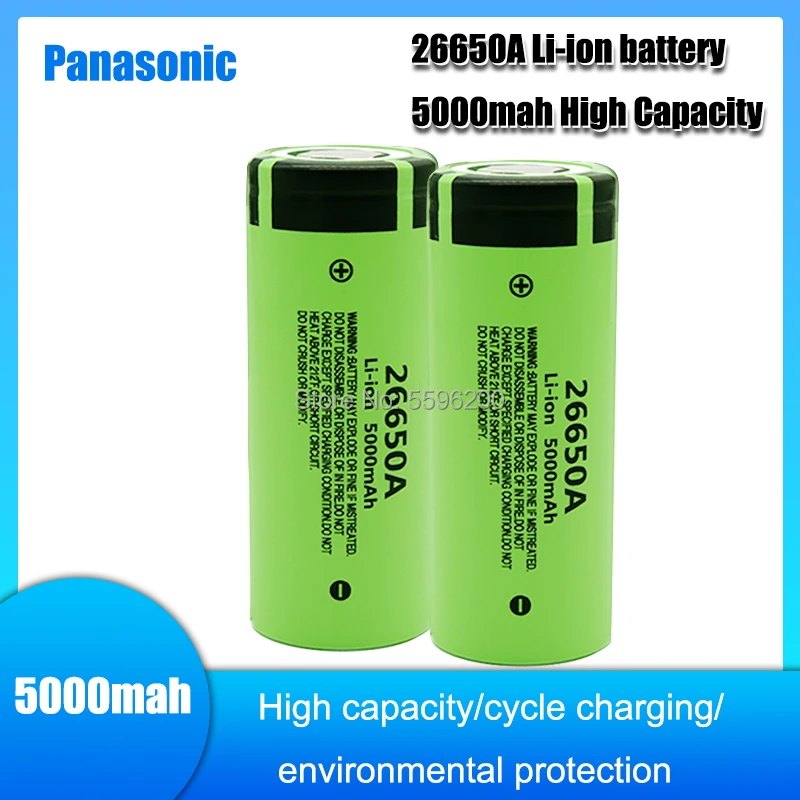 Оригинальный литиевый аккумулятор большой емкости Panasonic 26650A 26650 5000 мАч для