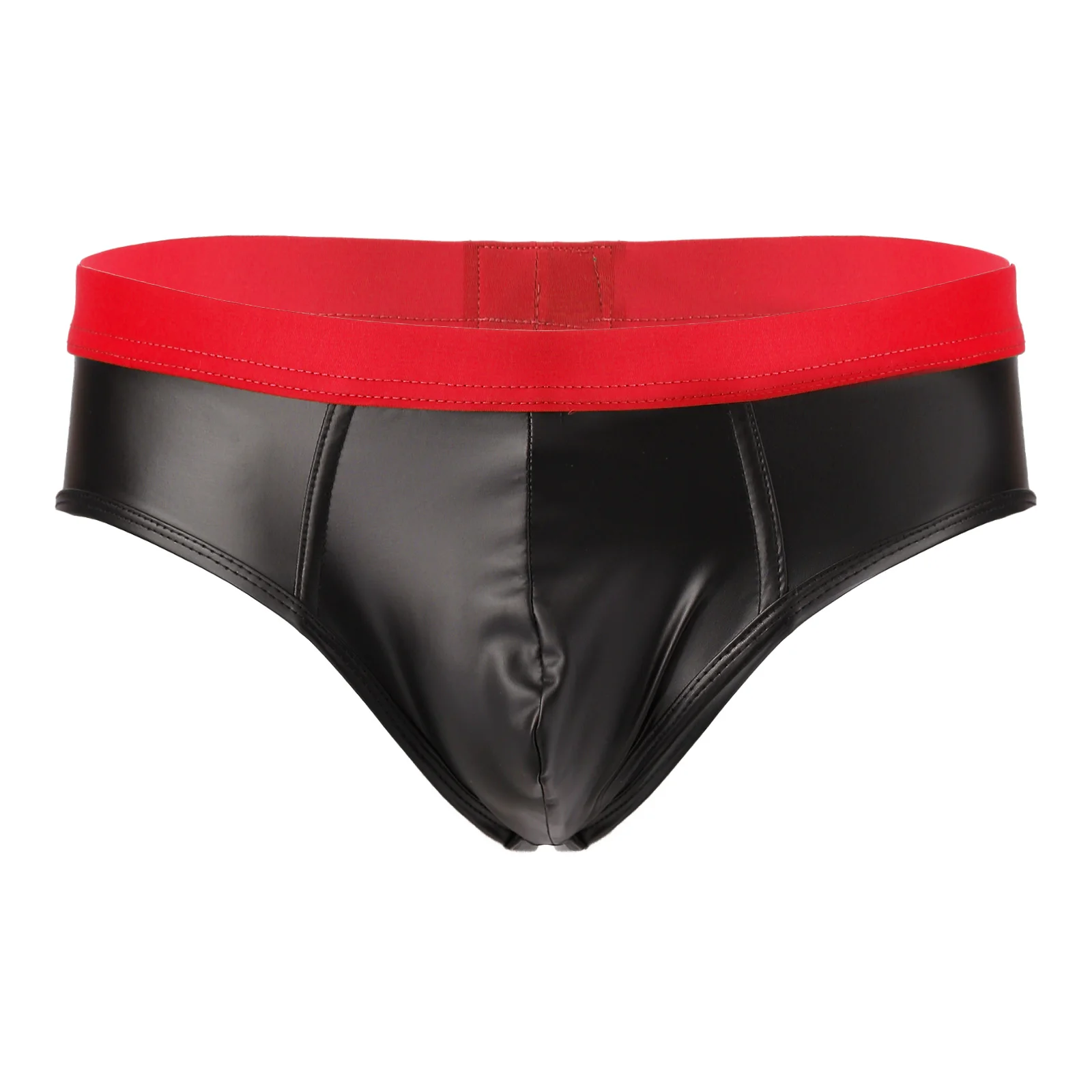 Трусы-бикини мужские из искусственной кожи с Т-образной задней вставкой - купить