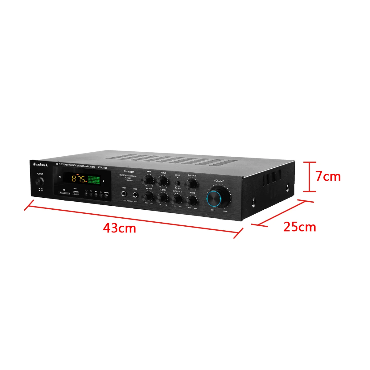 

220V 2000W HiFi Stereo AV Amplifier Lossless Audio Subwoofers Bluetooth Surround Sound Digital Powerful Home Karaoke Cinema
