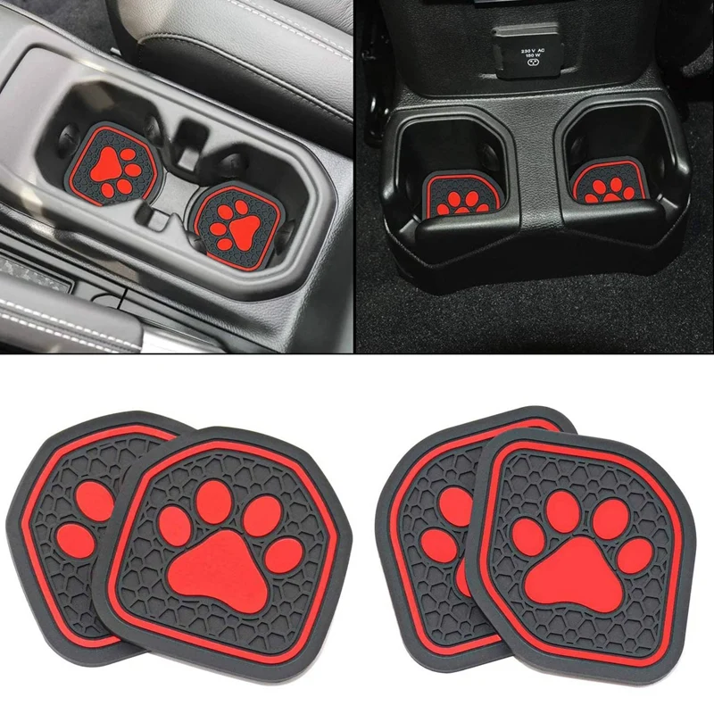 

TOP -Cup Holder for Jeep Wrangler JL JLU 2018-21 Sport Rubicon 2020-21 Gladiator JT Interior Cup Liner Insert Coaster Mat Pad
